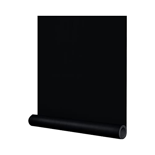 FUKU MON 24'x394' Black Wallpaper Peel and Stick Black Contact Paper...