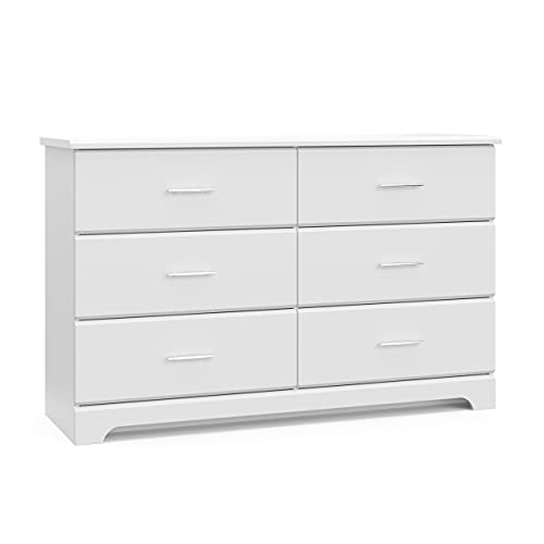 Storkcraft Brookside 6 Drawer Double Dresser (White) – GREENGUARD...