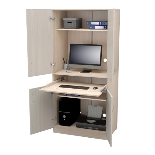 Inval AM-16423 Contemporary Computer Desk For Residential Use, Washed...