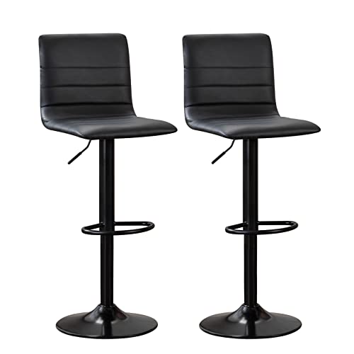 Bonzy Home Bar Stools Set of 2, Swivel Counter Height Bar Stools with...