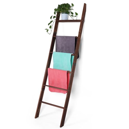Blanket Ladder for Living Room and Bedroom,6-Tier Decorative Display...