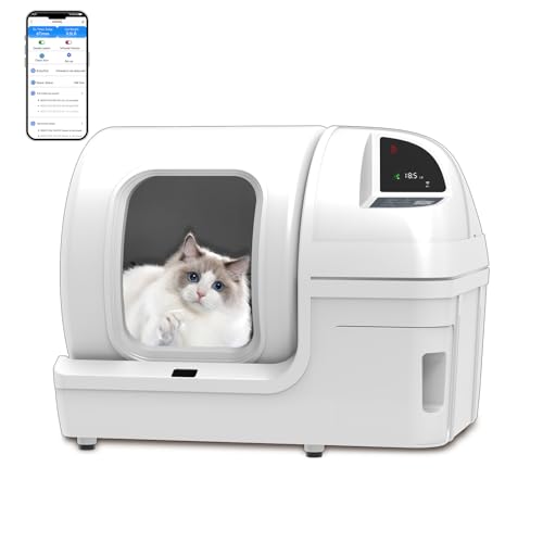 Automatic Cat Litter Box Self Cleaning - UPFAS 100L Extra Large Cat...