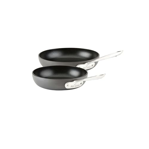 All-Clad HA1 Hard Anodized Nonstick Fry Pan Set 2 Piece, 8, 10 Inch...
