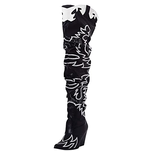 Cape Robbin Kelsey-21 Cowboy Boots Women, Over the Knee Western...