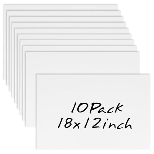 10 Pack 18'' x 12'' White Corrugated Plastic Sign Blank Board Double...