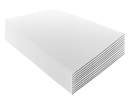 Corrugated Plastic Board 24x48 10 Pack White Coroplast Sheets 24x48...