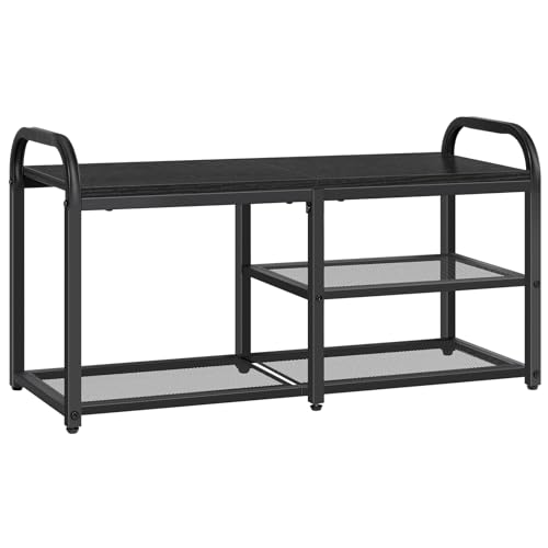 Shoe Rack Bench, Small Shoe Rack for Entryway, Shoe Bench with...
