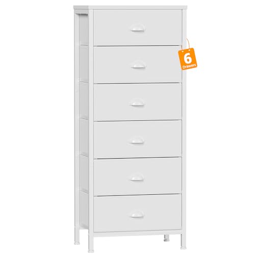 Furnulem White Tall Dresser for Bedroom,Vertical Storage Tower Unit...