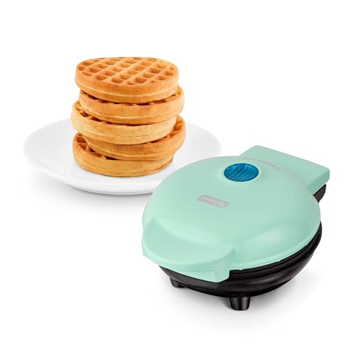 DASH Mini Waffle Maker - 4” Waffle Mold, Nonstick Waffle Iron with...