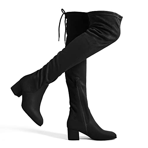 DREAM PAIRS Women's Laurence Over The Knee Thigh High Chunky Heel...