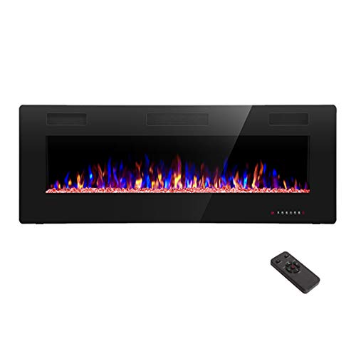 R.W.FLAME Electric Fireplace 50 inch Recessed and Wall Mounted,The...