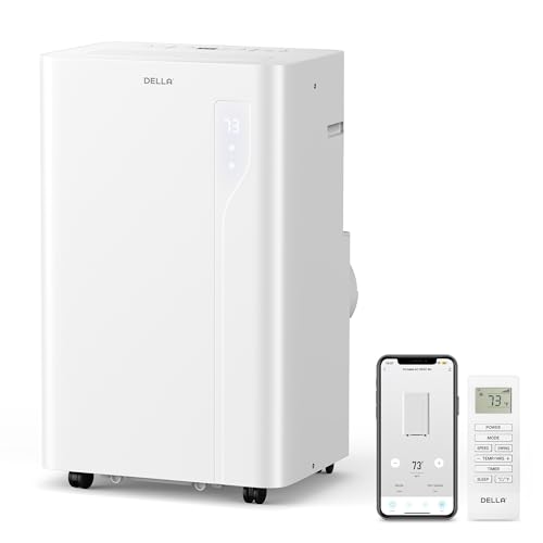 DELLA 14,000 BTU Portable Air Conditioner with heat pump, Work with...