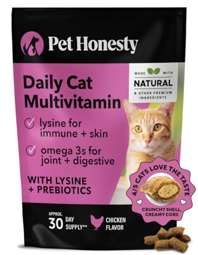 Pet Honesty Cat Multivitamin Chews - Cat Treats for Health + Immune,...