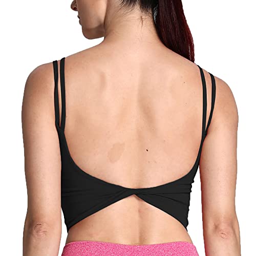 Aoxjox Women's Workout Sports Bras Fitness Padded Backless Yoga Crop...