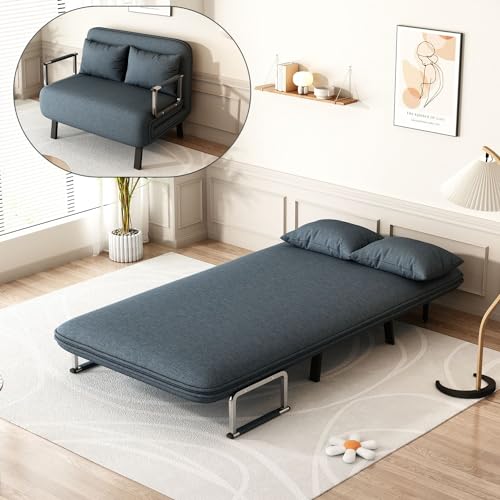 YiMiYom 3 in 1 Convertible Sofa Bed, Folding Loveseat Sleeper Sofa Bed...
