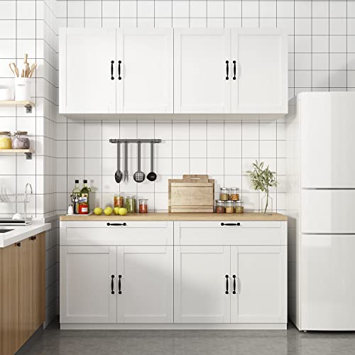 FAMAPY Wall-Mounted Kitchen Pantry Kitchen Storage Cabinet with...