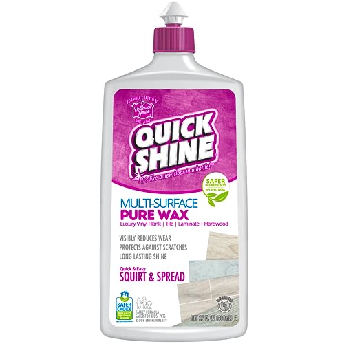 Quick Shine Pure Floor Wax 27oz | A Buffable, Waterproof Finish for...