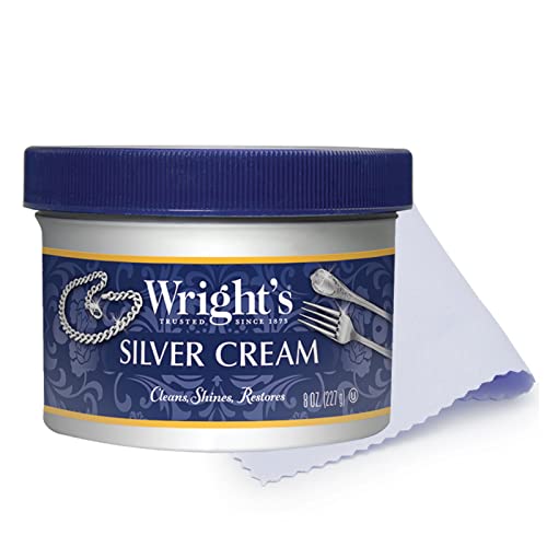 Wright's Silver Cleaner and Polish Cream - 8 Ounce with Polishing...