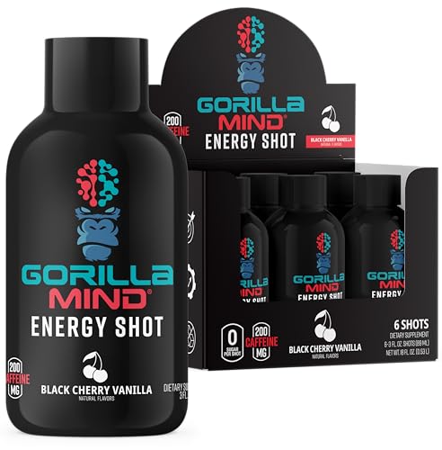Gorilla Mode Energy Shots (6-Pack) - Energy Shots for Enhanced Focus &...