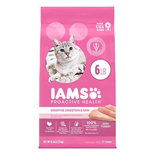 IAMS PROACTIVE HEALTH Adult Sensitive Digestion & Skin, Dry Cat Food...