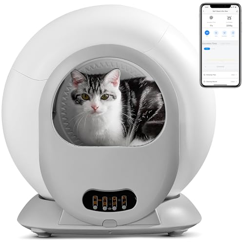 SOUSIA Self Cleaning Cat Litter Box, Scoop Free Automatic Cat Litter...