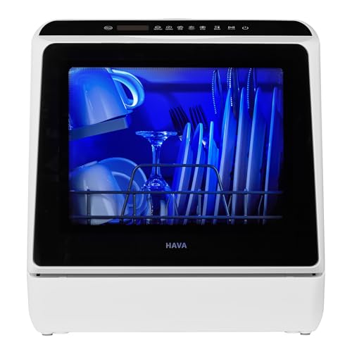 HAVA Countertop Dishwasher, 6 Programs Portable Dishwashers with 5L...