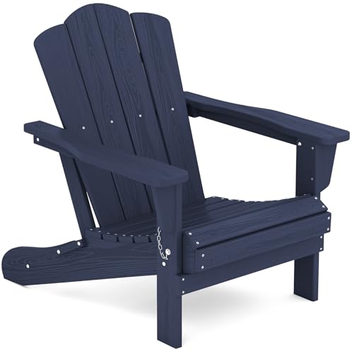 KINGYES Adirondack chair, Folding Design, Navy
