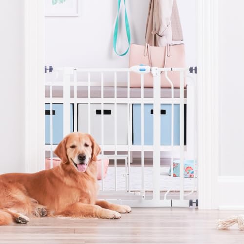 Carlson Extra Wide Walk Through Pet Gate with Small Pet Door, Includes...