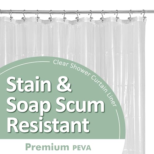 Barossa Design Plastic Shower Liner Clear - Premium PEVA Shower...