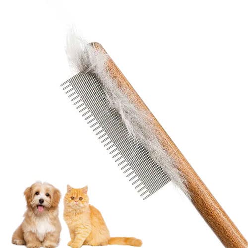 Cat comb,dog comb,Solid Wood Pet Comb Grooming Tool for Cats,Dogs and...