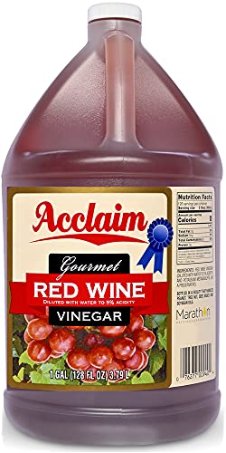 Acclaim Gourmet Red Wine Vinegar, 128 Ounces (1 Gallon) - 5% Acidity