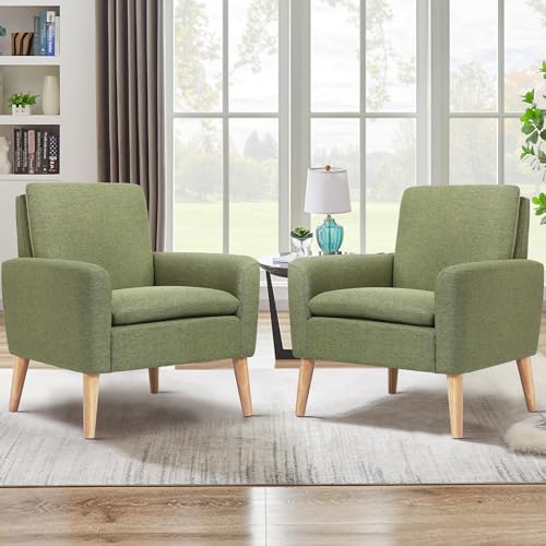 Lohoms Accent Chairs Set of 2 Living Room Chairs Mid Century Modern...