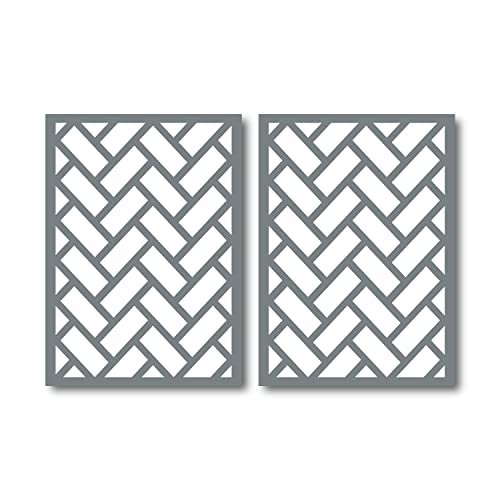 Brick Herringbone Stencil Set-2 Identical Herringbone Brick Stencils...