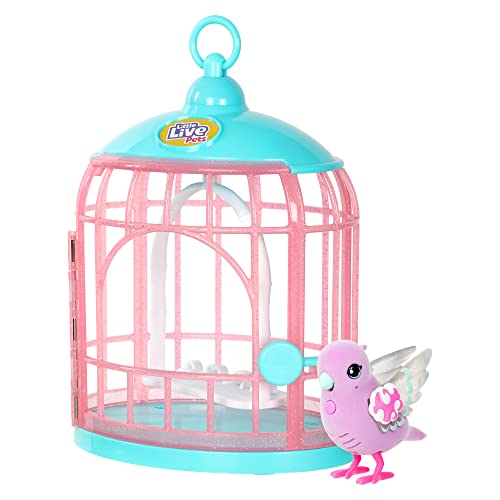 Little Live Pets - Lil' Bird & Bird Cage: Polly Pearl, New Light Up...