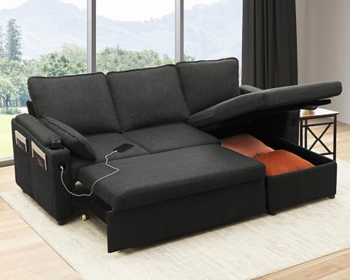 DURASPACE Sofa Bed Sleeper Pull Out 2 in 1 Sectional Sleeper Sofa...