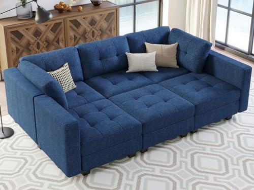 Belffin Modular Sectional Sofa Sleeper Couch Set Convertible Sectional...