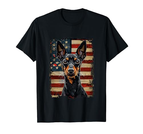 Manchester Terrier American Flag T-Shirt