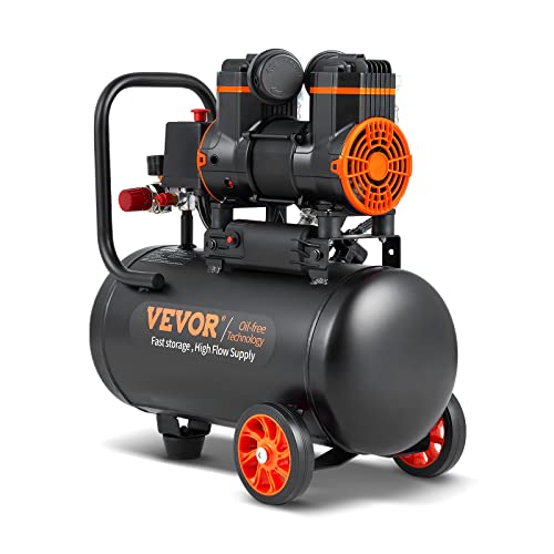 VEVOR 4.8 Gallon Air Compressor, 1.2HP 2.2 CFM@90PSI Oil Free Air...