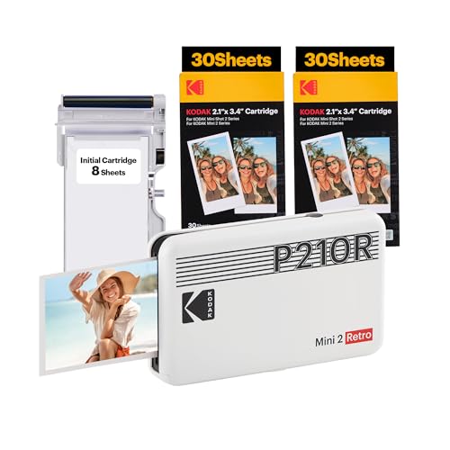 KODAK Mini 2 Retro 4PASS Portable Photo Printer (2.1x3.4 inches)...