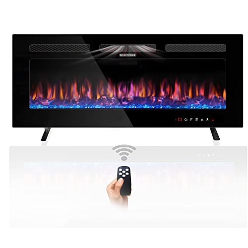 Home4me 36' Electric Fireplace, Wall Mounted and Recessed Fireplace...