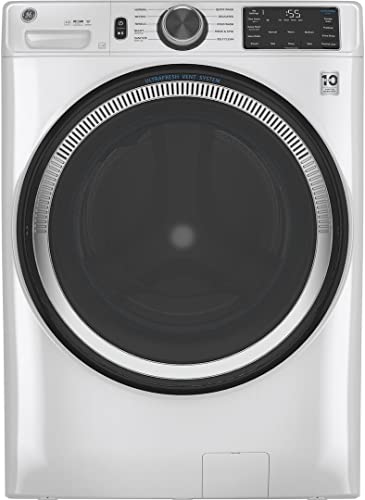 GE GFW550SSNWW 28' Front Load Washer with 4.8 cu. ft. Capacity...