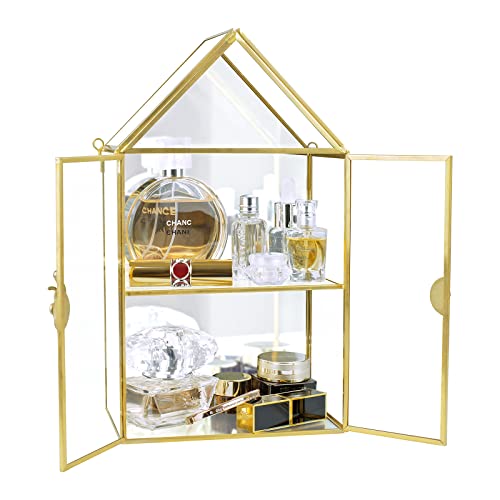Wall Glass Cabinet Display for Perfume, Small Glass Display Curio...