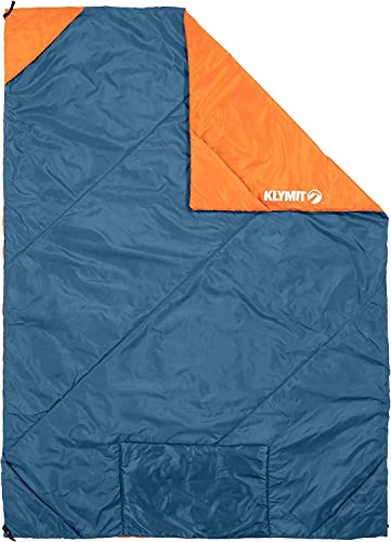Klymit Versa Packable Camping Blanket and Comforter, Blue/Orange
