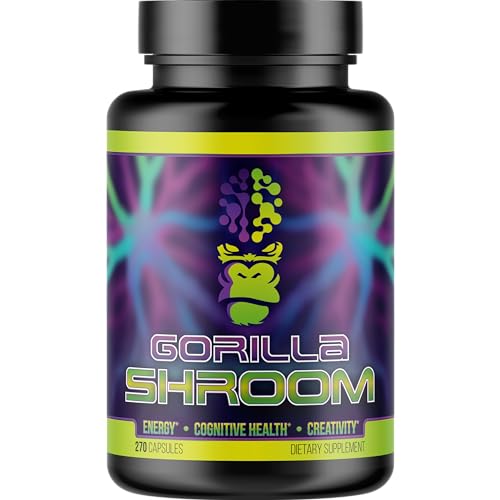 Gorilla Shroom Nootropic Mushroom Supplement (6700mg) - 270...