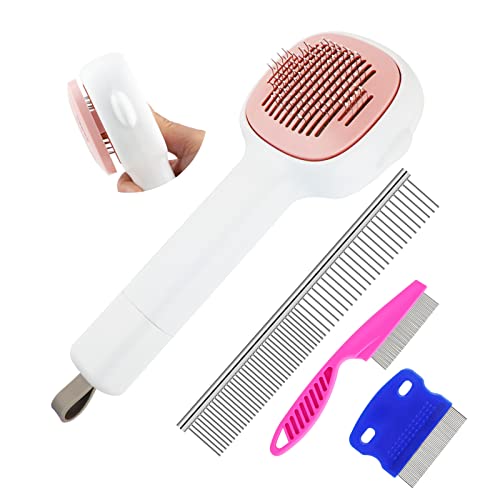 Cat Brushes for Indoor Cats, Metal Dog Combs for Grooming, Cat Brush...