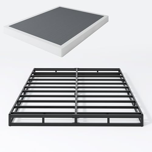 SHLAND Box Springs 5 Inch Queen Box Spring Only Bed Base, Mattress...