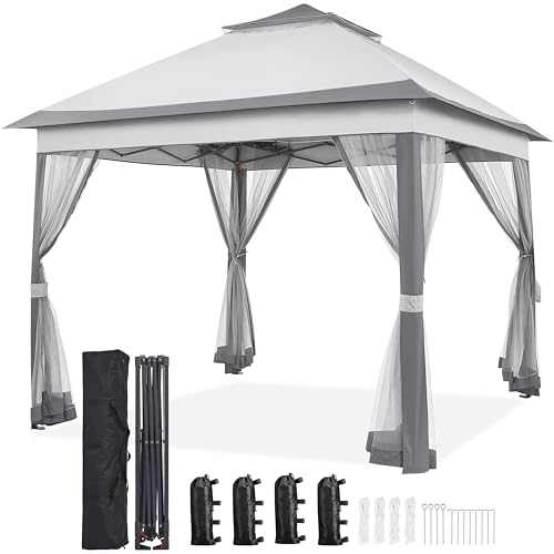 Yaheetech 11x11 Pop Up Gazebo Outdoor Canopy Shelter, Instant Patio...