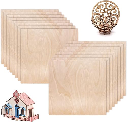 Consmos Baltic Birch Plywood 3mm 1/8' 12' x 12' Craft Wood B/BB Grade...