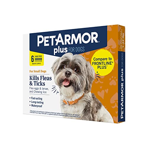 PetArmor Plus for Dogs Flea and Tick Prevention for Dogs, Long-Lasting...