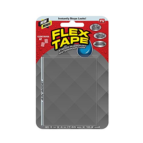 Flex Tape, Mini, Clear, Original Thick Flexible Rubberized Waterproof...